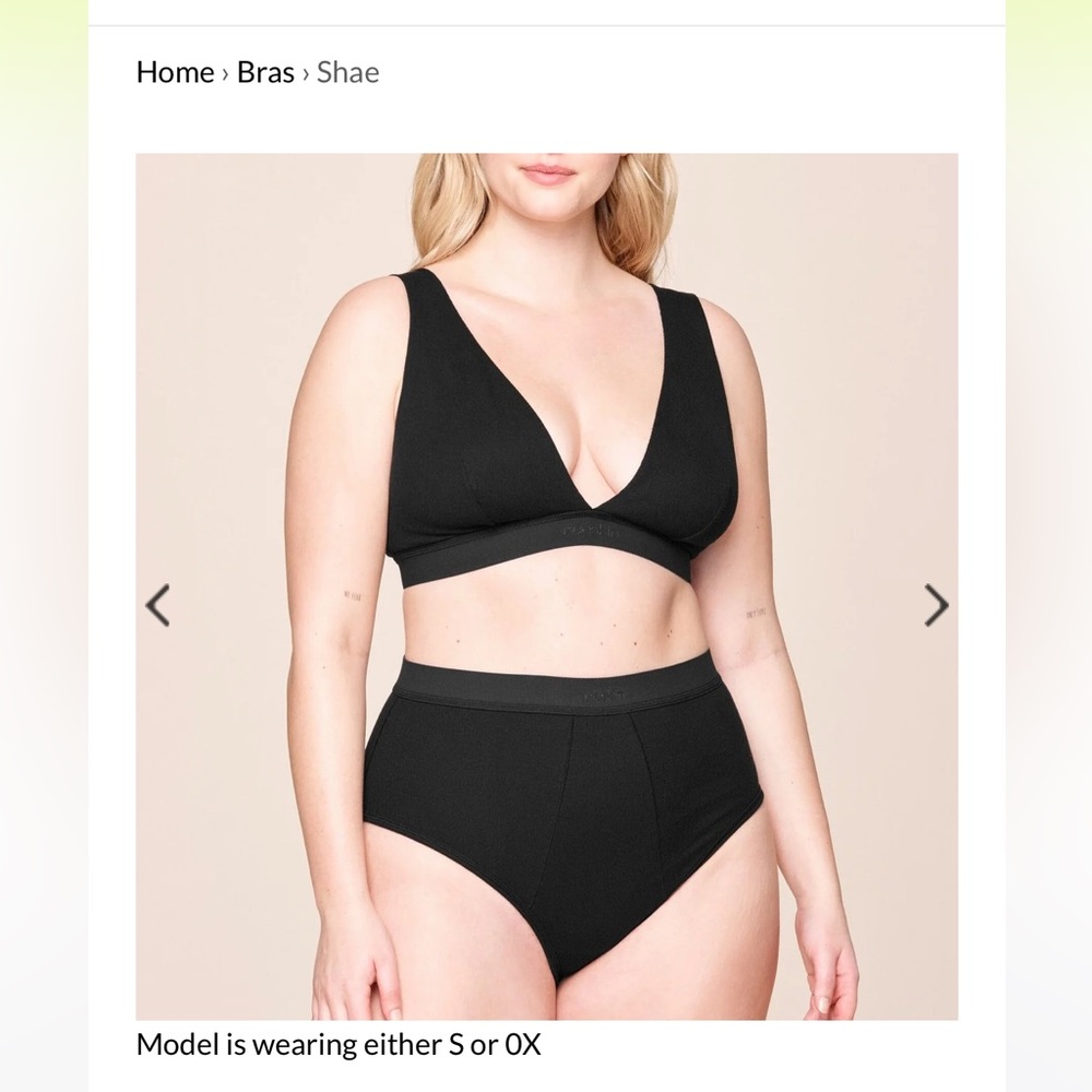 Bundle of 2 Brandnew Nueskin Brown & Orchid Hush Rib Cotton Triangle Bralette - Picture 2 of 10